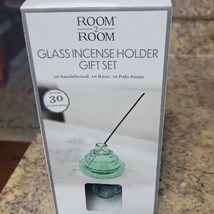 Room 2 Room Glass Incense Holder Gift Set
